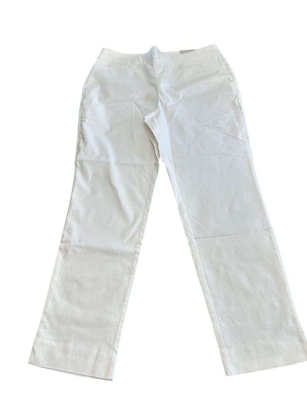 Chico's Pants Size 2R 12R Large NWT White So Slimming Brigitte Slim Ankle